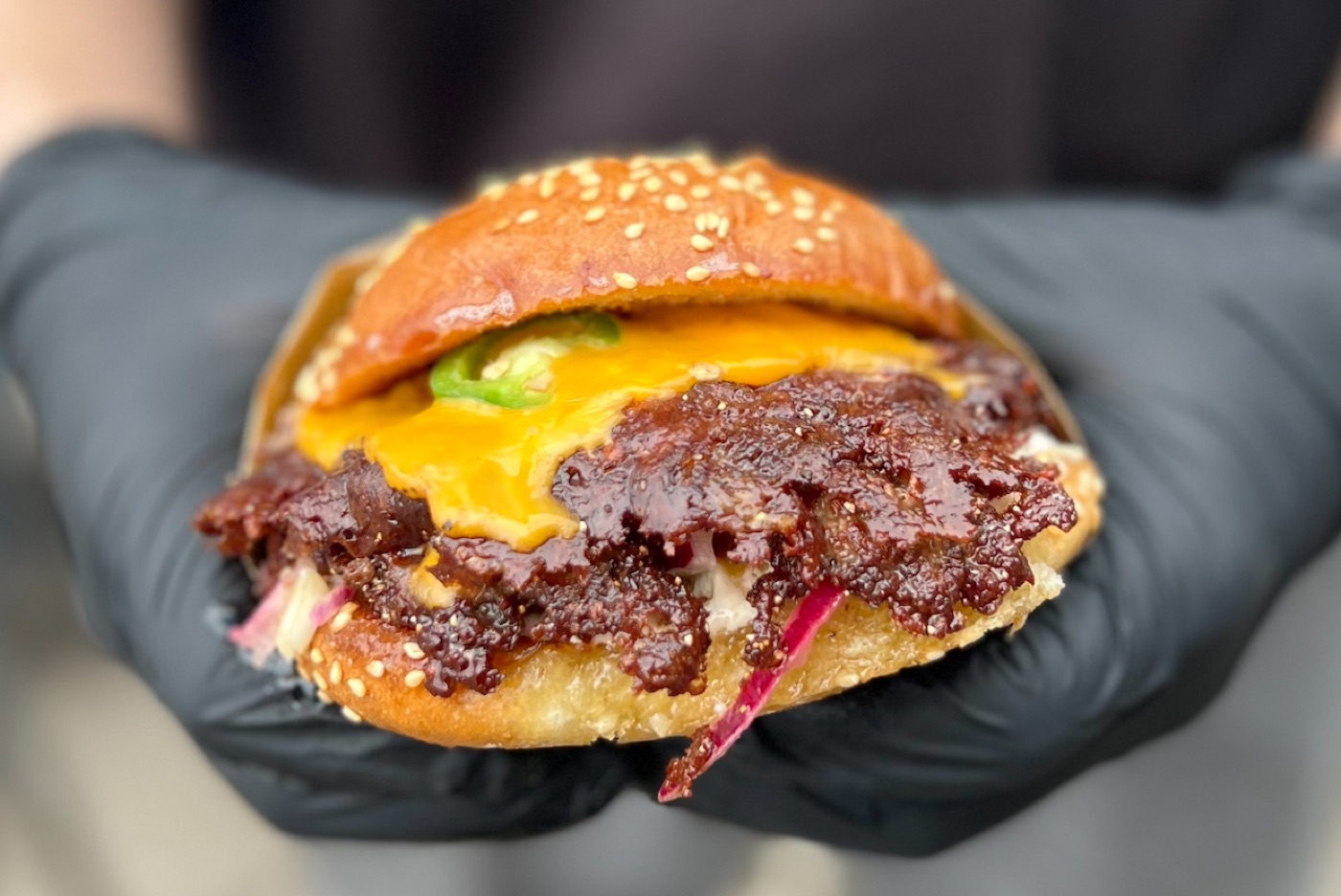 Smashburgare med cheddar